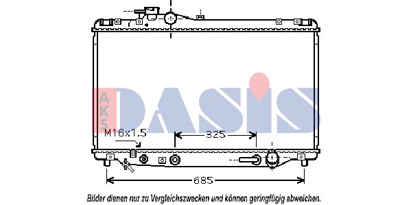 AKS DASIS Radiaator,mootorijahutus 210136N